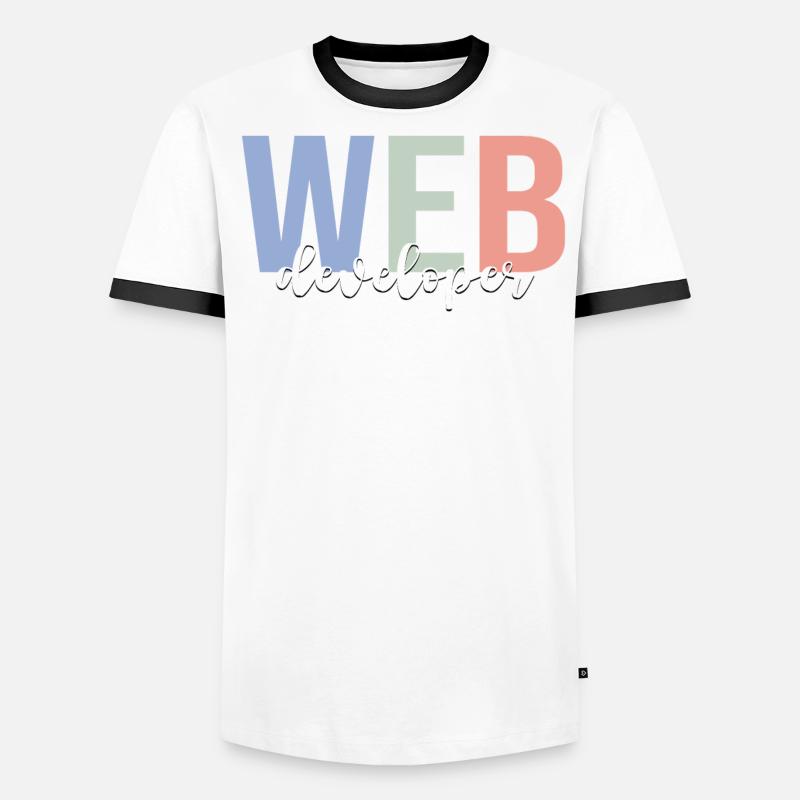 Développeur Web Codage Programmeur Programmation T-shirt contrasté Homme