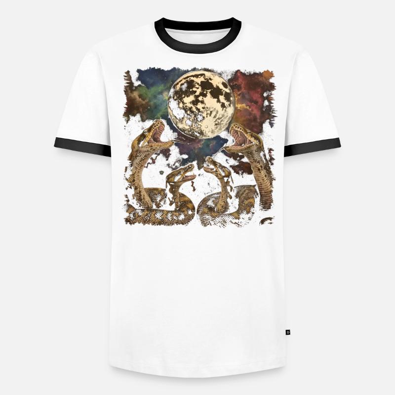 python royal serpent lune hurlante T-shirt contrasté Homme