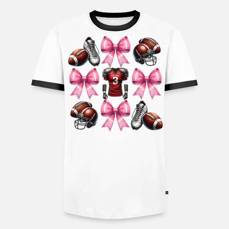 Kokette Bogen Fußballspieler Mutter Muttertag Männer Kontrast-T-Shirt
