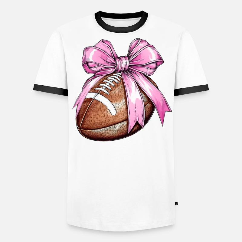 Kokette Bogen Fußballspieler Mutter Muttertag Männer Kontrast-T-Shirt