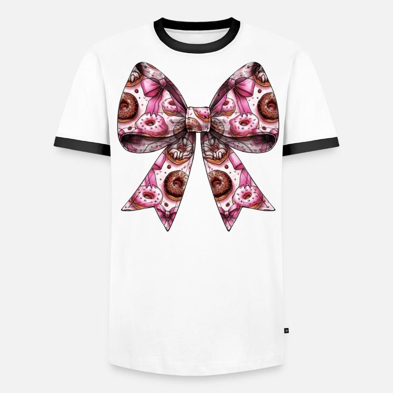 Coquette Bow Donuts Donuts Sprinkles Pattern Men's Ringer Shirt