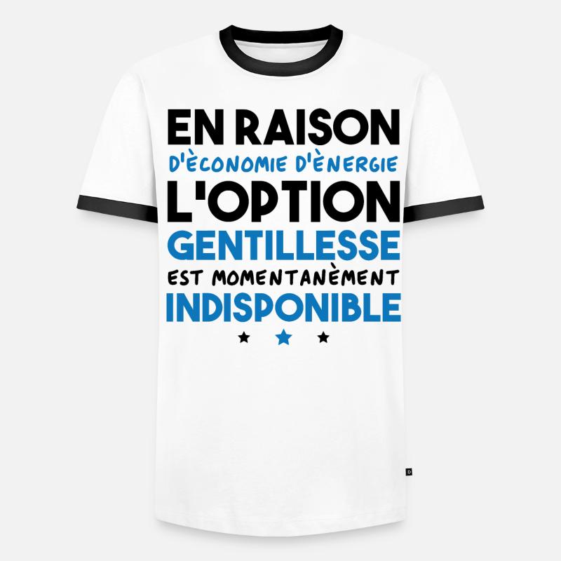 Option gentillesse indisponible T-shirt contrasté Homme