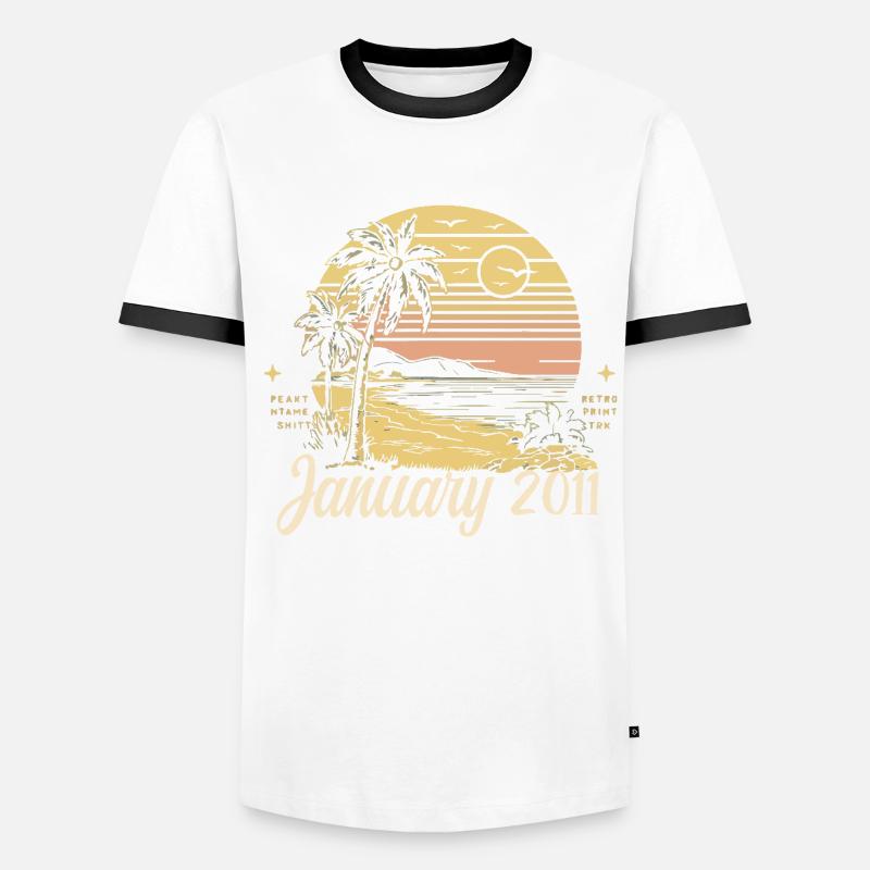 2011 Geburtstag Januar 2011 - Geschenk Januar 2011 Männer Kontrast-T-Shirt