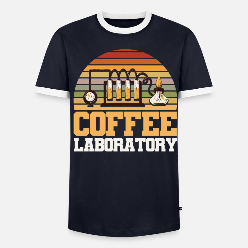 Kaffee Labor Männer Kontrast-T-Shirt