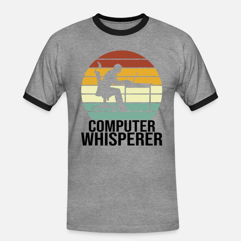 Programmierer Informatiker Informatik - Männer Kontrast-T-Shirt - Grau meliert/Schwarz
