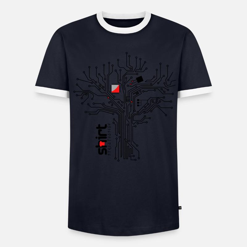 Style de rue T-shirt contrasté Homme