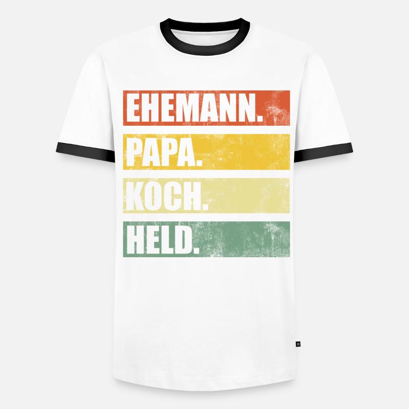 Papa Ehemann Koch Held Männer Kontrast-T-Shirt