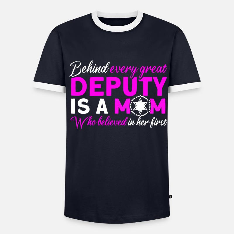 Mama Hilfssheriff Mama Mutter - Männer Kontrast-T-Shirt - undefined