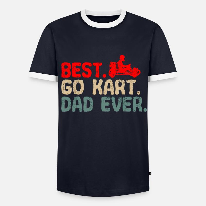 Go Kart Beste Papa Kartfahrer Spruch Spruch Männer Kontrast-T-Shirt