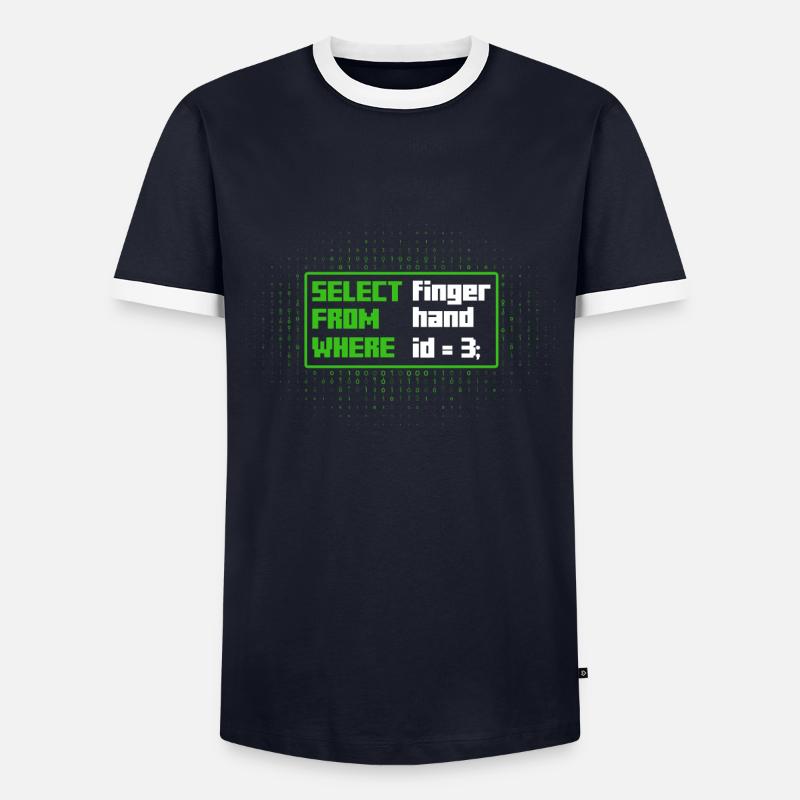 SELECT finger FROM hand Software-Entwickler - Männer Kontrast-T-Shirt - undefined