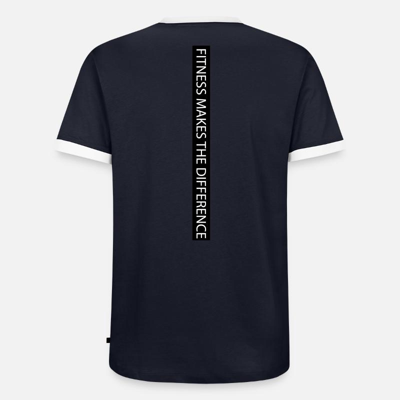 Fitness makes the Difference black Männer Kontrast-T-Shirt