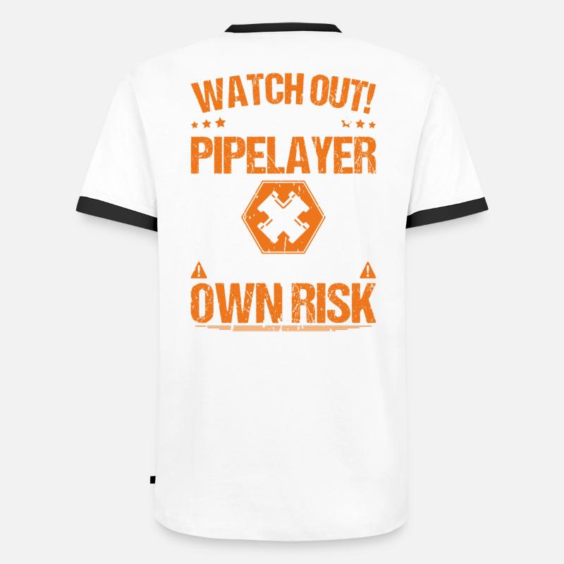 Pipeline Builder Pipeline Construction Pipelayer T-shirt contrasté Homme