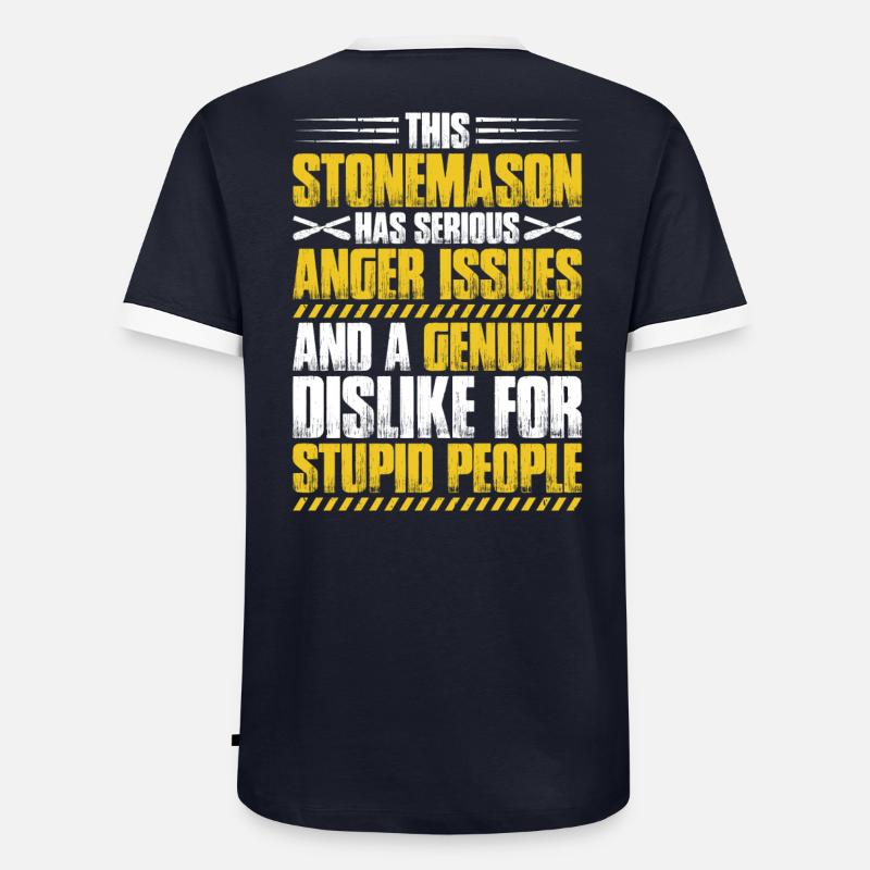Steinmetz Steinbildhauer Tailleur de pierre Maçon T-shirt contrasté Homme