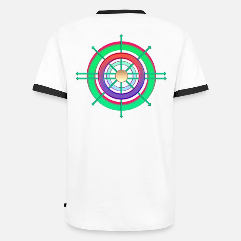 Boussole spatiale (rétroimpression) T-shirt contrasté Homme