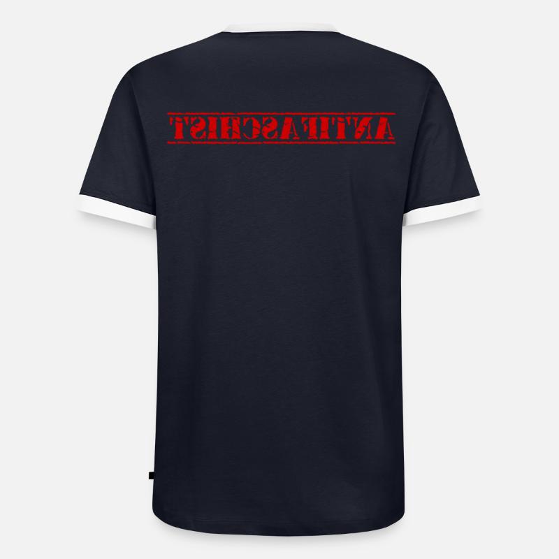 ANTIFASCISTE SPIEGELSCHRFT T-shirt contrasté Homme