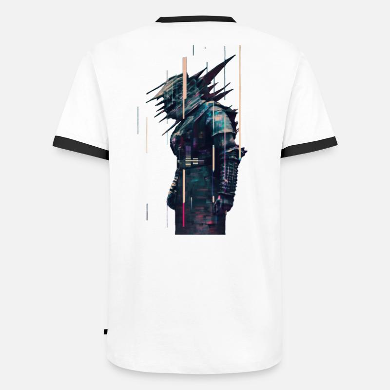 Samouraï complet du corps T-shirt contrasté Homme