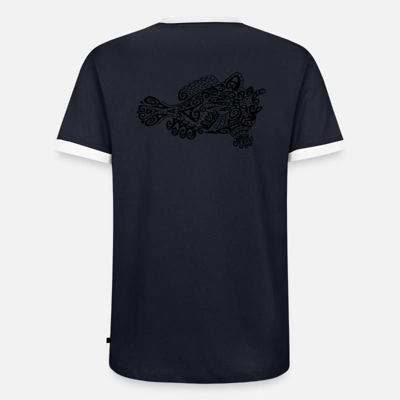 Petit poisson grenouille mignon T-shirt contrasté Homme