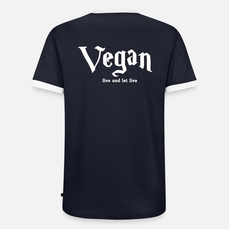 direct végétalien T-shirt contrasté Homme