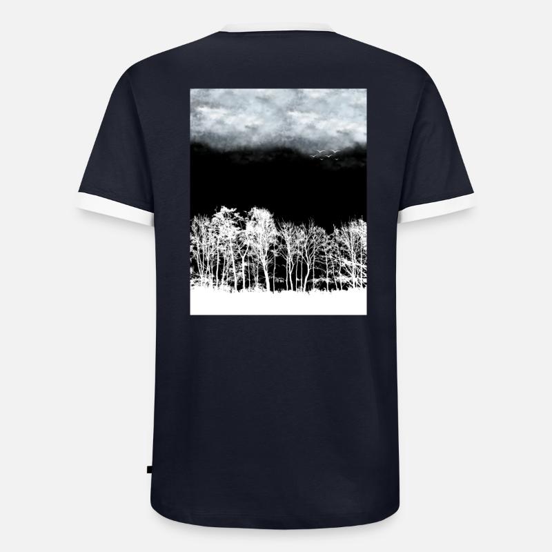 Der Wald Männer Kontrast-T-Shirt