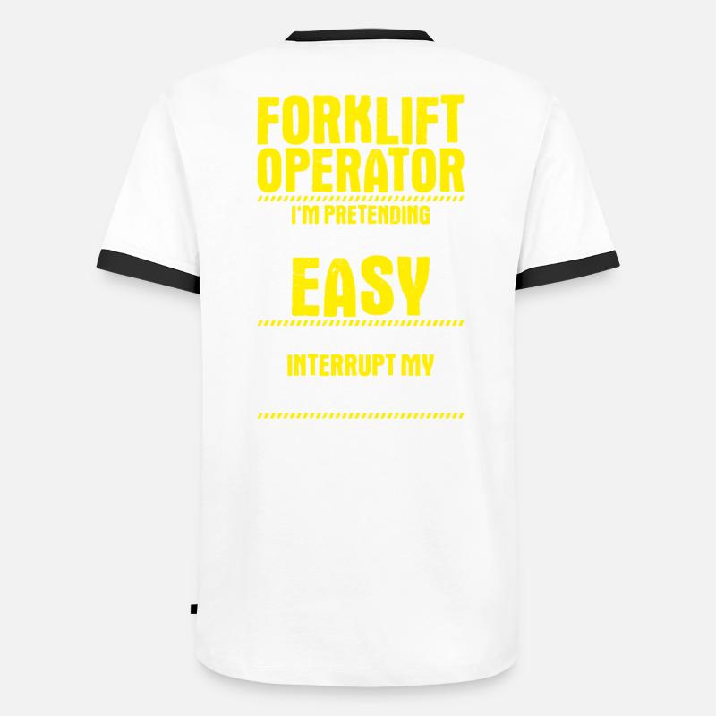 Staplerfahrer Gabelstaplerfahrer Forklift Operator Männer Kontrast-T-Shirt