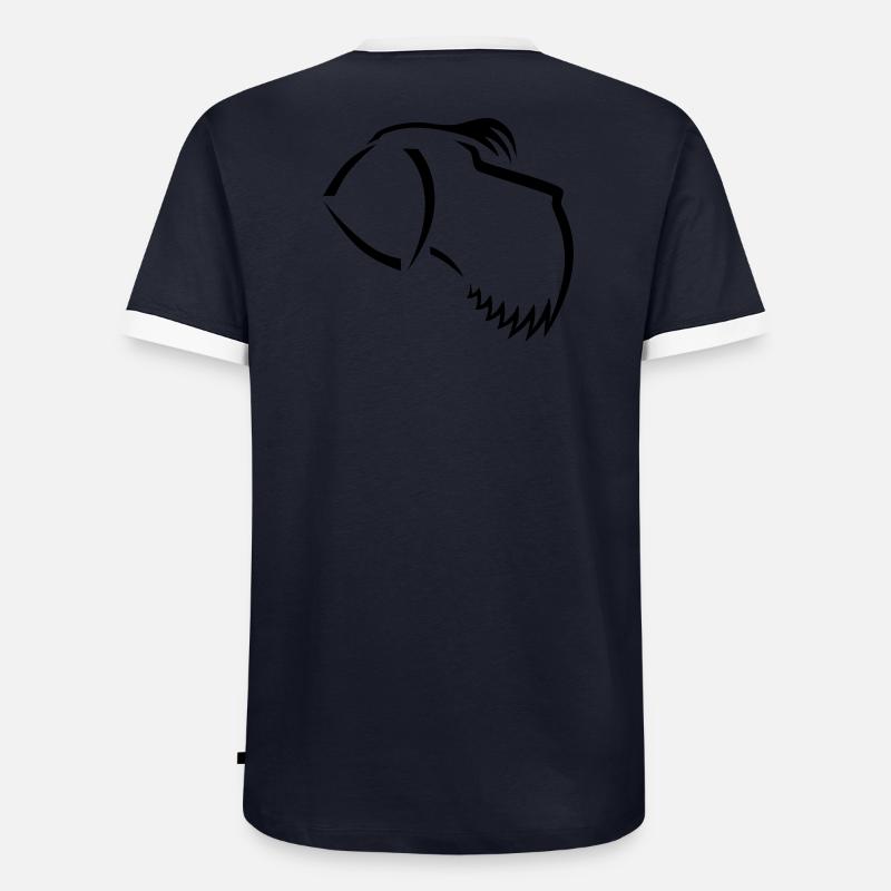 Schnauzer 2 Männer Kontrast-T-Shirt