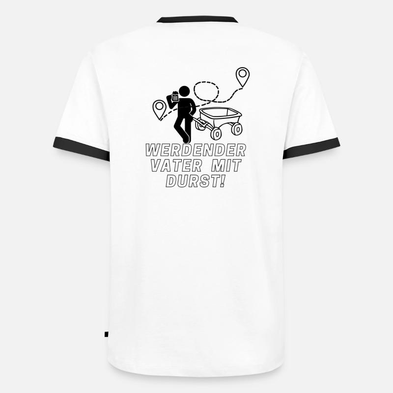 Werdender Vater mit Durst! Männer Kontrast-T-Shirt