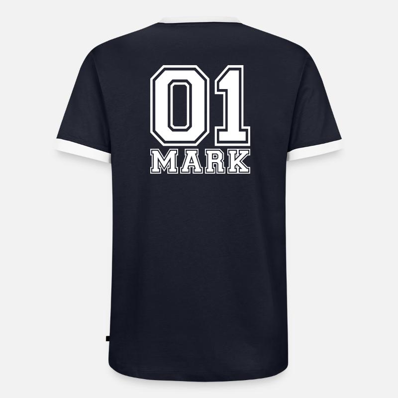 Mark - Name Männer Kontrast-T-Shirt