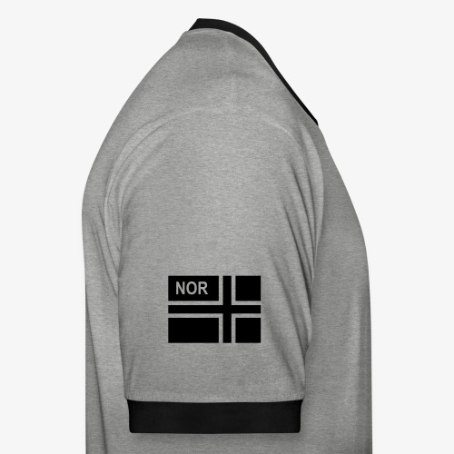 Norsk taktisk flagga Norge - NOR (höger) - Kontrast-T-shirt herr