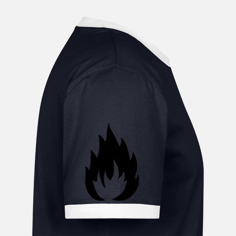 Flamme Männer Kontrast-T-Shirt