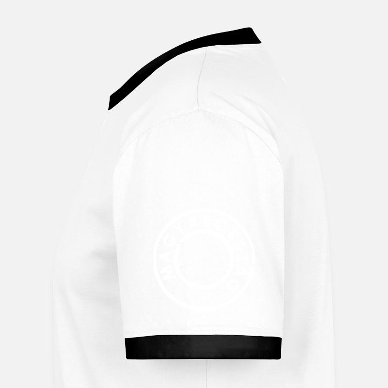 Ungarn Männer Kontrast-T-Shirt