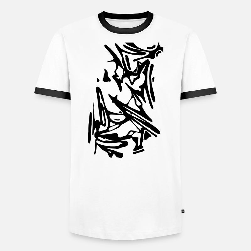 project1 - Men's Ringer Shirt - white/black