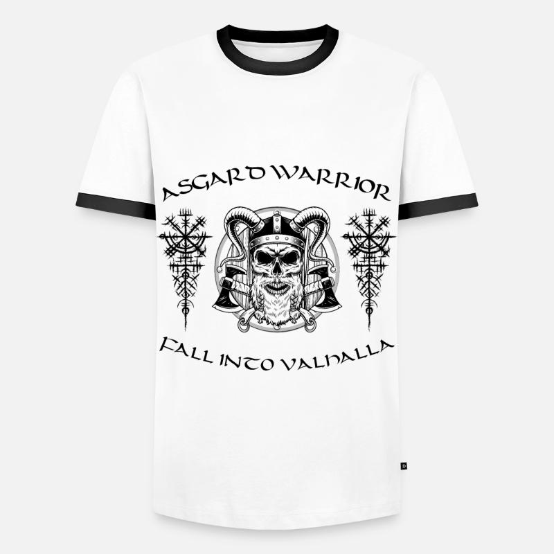 Asgard Warrior - Männer Kontrast-T-Shirt - Weiß/Schwarz