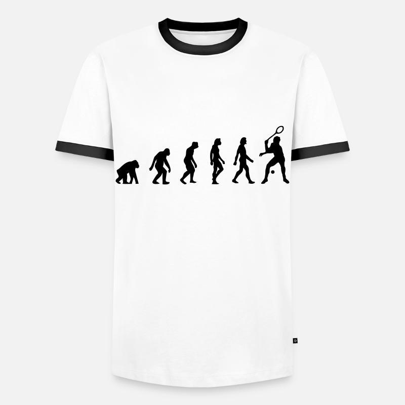 The Evolution of Squash - Men's Ringer Shirt - white/black