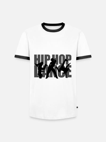 Hip hop dans kamp musik pige og dreng lektion - Herre kontrast-T-shirt - hvid/sort