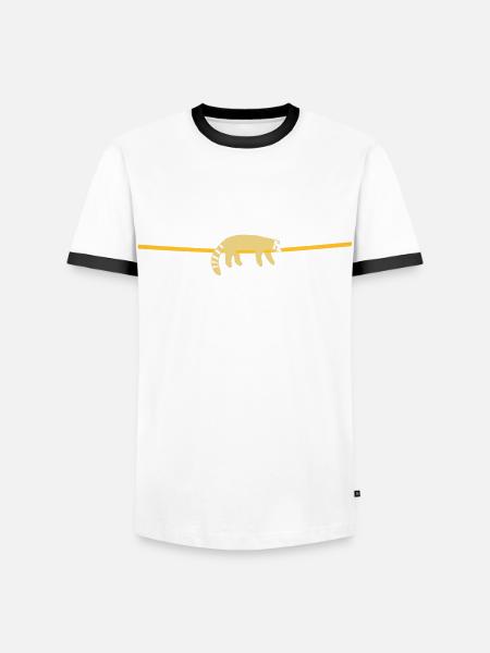 red panda - Men's Ringer Shirt - white/black