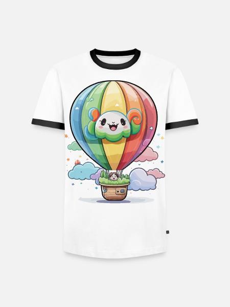 Up, Up and Away! - Men's Ringer Shirt - white/black