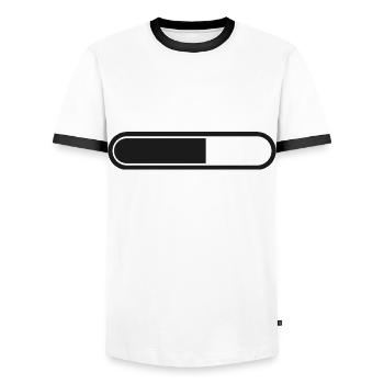 Charging bar Loading battery - Men's Ringer Shirt - white/black - Front - AI Model Female 172 light (172cm) & AI Model Male 178 dark (178cm)