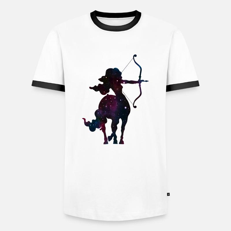 Schütze Sternzeichen Geschenk - Männer Kontrast-T-Shirt - Weiß/Schwarz