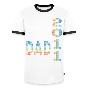 Bester Papa der Welt seit 2011 Vatertag Geburtstag - Männer Kontrast-T-Shirt - Weiß/Schwarz - Vorne - AI Model Female 172 light (172cm) & AI Model Male 178 dark (178cm)