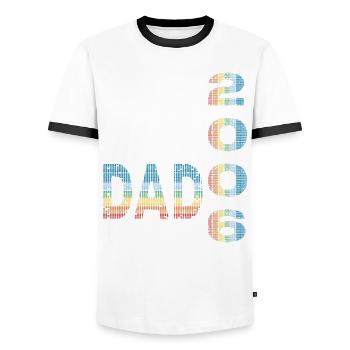Bester Papa der Welt seit 2006 Vatertag - Männer Kontrast-T-Shirt - Weiß/Schwarz - Vorne - AI Model Female 172 light (172cm) & AI Model Male 178 dark (178cm)