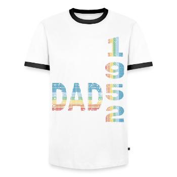 Bester Papa der Welt seit 1952 Vatertag - Männer Kontrast-T-Shirt - Weiß/Schwarz - Vorne - AI Model Female 172 light (172cm) & AI Model Male 178 dark (178cm)