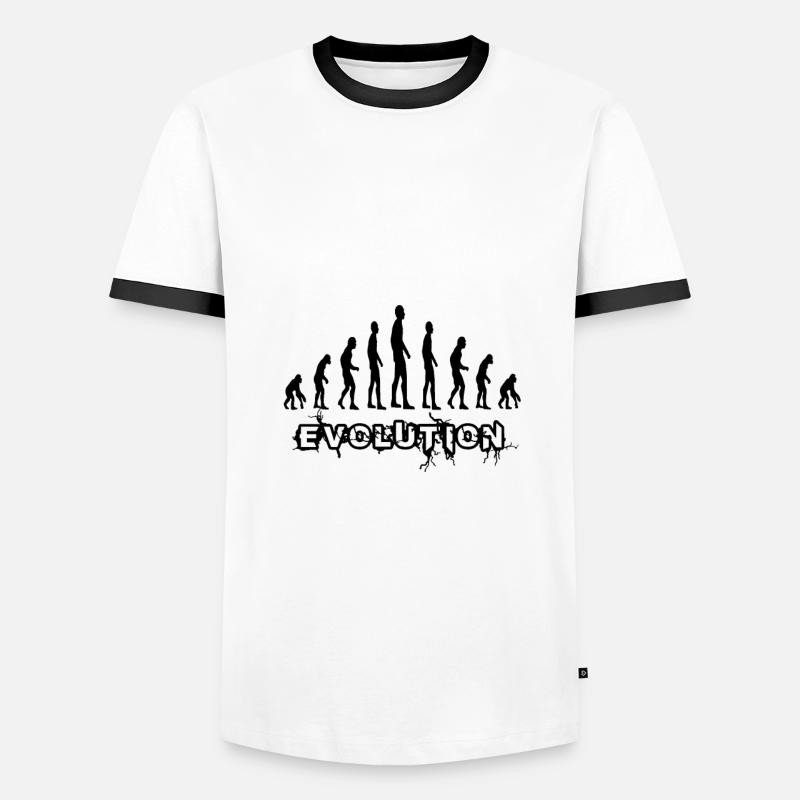 Evolution - Men's Ringer Shirt - white/black