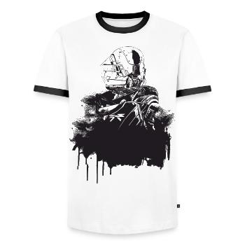 Titan Schicksal - Männer Kontrast-T-Shirt - Weiß/Schwarz - Vorne - AI Model Female 172 light (172cm) & AI Model Male 178 dark (178cm)