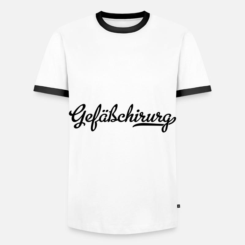 gefäßchirurg - Männer Kontrast-T-Shirt - Weiß/Schwarz