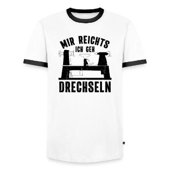 Turner Turners Turning Bench Turner - T-shirt contrasté Homme - blanc/noir - Devant - AI Model Female 172 light (172cm) & AI Model Male 178 dark (178cm)