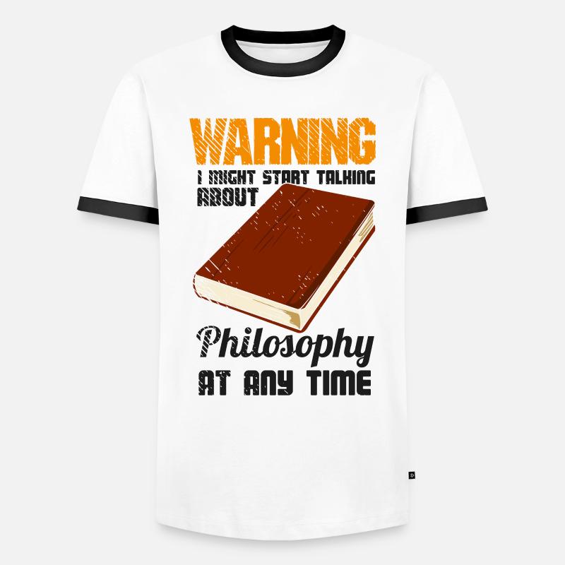 Philosophy Thinker Freethinker Philosopher - Men's Ringer Shirt - white/black