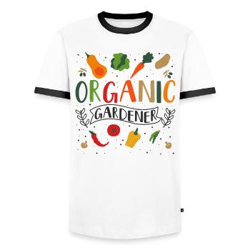 Gärtner Gemüse Gärtnern Bio Gartenbau Bauer - Männer Kontrast-T-Shirt - Weiß/Schwarz - Vorne - AI Model Female 172 light (172cm) & AI Model Male 178 dark (178cm)