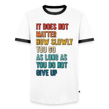 Studentisches Lernen Bildung Studieren - Männer Kontrast-T-Shirt - Weiß/Schwarz - Vorne - AI Model Female 172 light (172cm) & AI Model Male 178 dark (178cm)