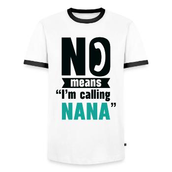 Grandparents Day Grandma Spoiling Favorite - Men's Ringer Shirt - white/black - Front - AI Model Female 172 light (172cm) & AI Model Male 178 dark (178cm)