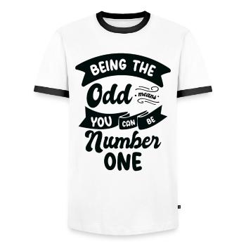 Math Odd Number Mathematics Smart Inspirational - Men's Ringer Shirt - white/black - Front - AI Model Female 172 light (172cm) & AI Model Male 178 dark (178cm)